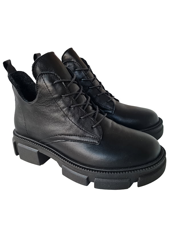 Ботинки кожаные черные | 6654081