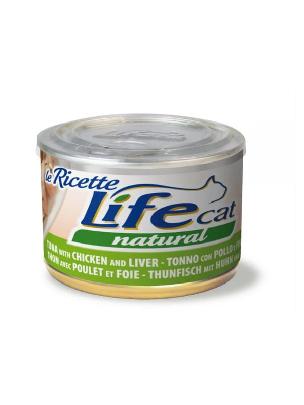 Консерва LifeCat Tuna With Chicken для кішок від 6 місяців, тунець з курячим філе та печінкою, 150 г | 6654767