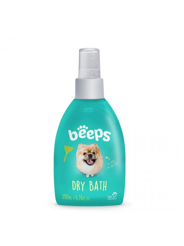 Сухий шампунь Beeps Dry Bath для собак та кішок з ароматом дині 200 мл | 6654975