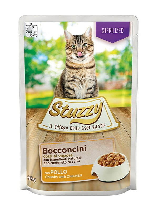 Пауч Stuzzy Cat для стерилизованных котов со вкусом курицы в соусе 85 г | 6655271
