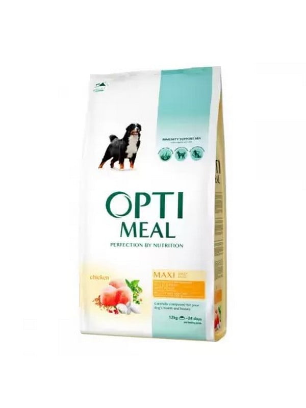 Сухий повнораційний корм Optimeal для собак великих порід зі смаком курки 12 кг | 6656114