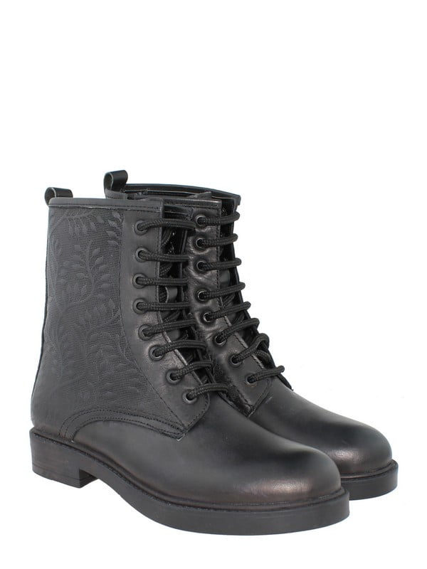 Ботинки черные кожаные | 6666050