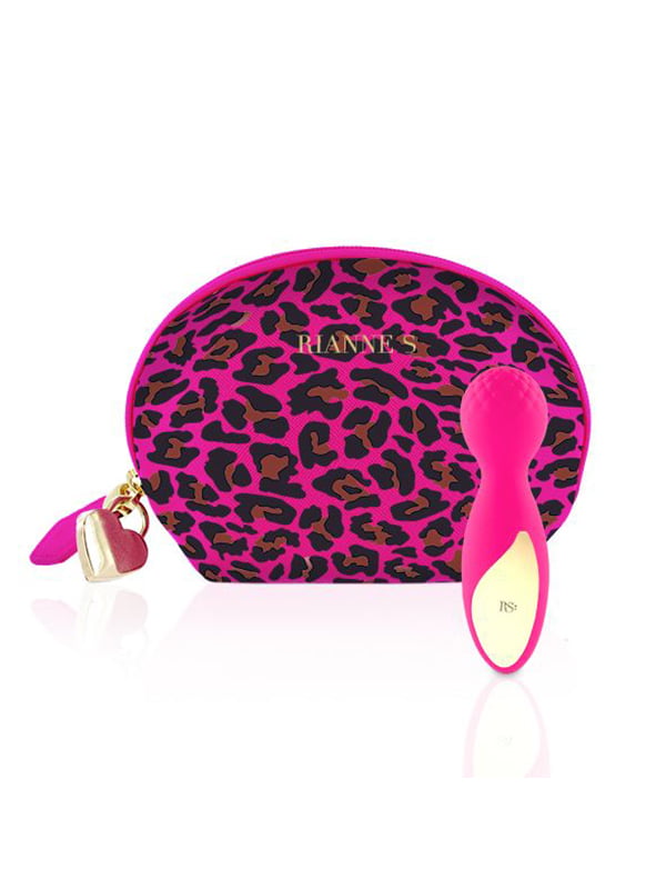 Мінівібромасажер Lovely Leopard Pink (10 режимів роботи, косметичка-чохол) | 6668614