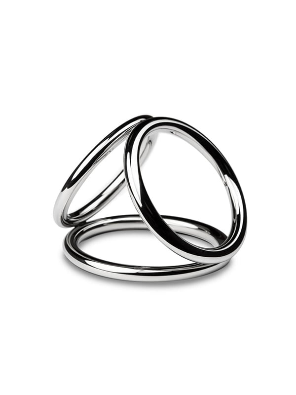 Потрійне ерекційне кільце Sinner Gear Unbendable - Triad Chamber Metal Cock and Ball Ring - Medium | 6669110