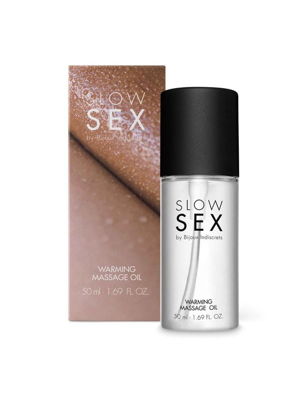 Розігрівальна їстівна масажна олія  Slow Sex Warming massage oil (50 мл) | 6670040