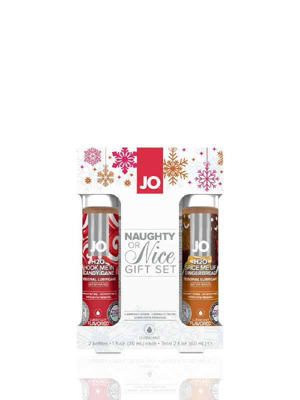 Набір лубрикантів System JO Naughty or Nice Gift Set – Candy Cane & Gingerbread (2×30 мл) | 6670282