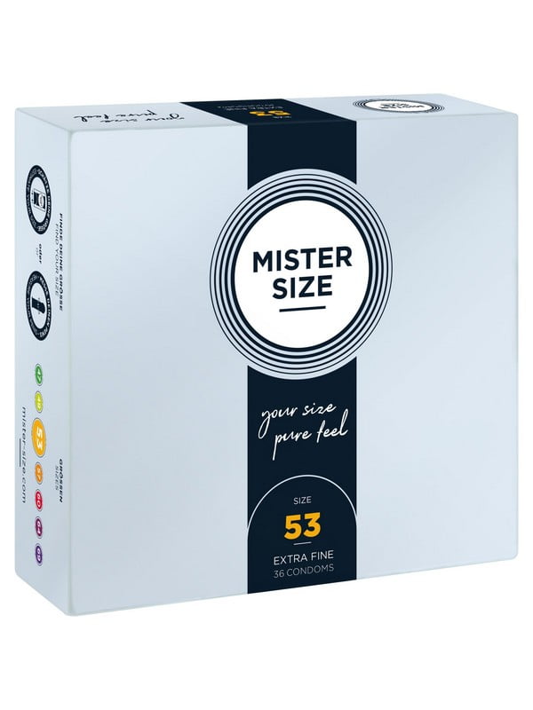 Презервативи Mister Size – Pure Feel – 53 (36 шт.; товщина - 0.05 мм) | 6677609