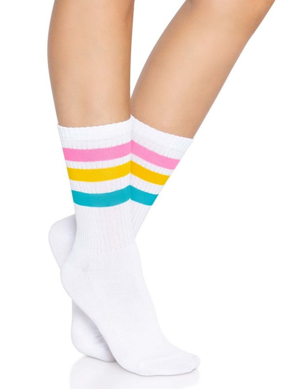 Шкарпетки жіночі в смужку Pride crew socks Pansexual (37–43 розмір) | 6678625