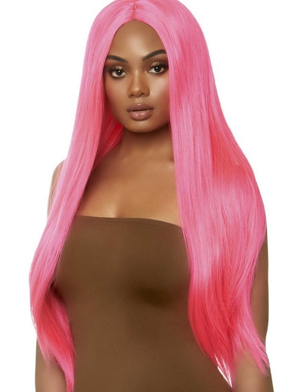 Перука 33″ Long straight center part wig neon pink | 6678630