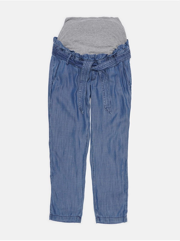 Брюки для вагітних синього відтінку під джинс | 6683514