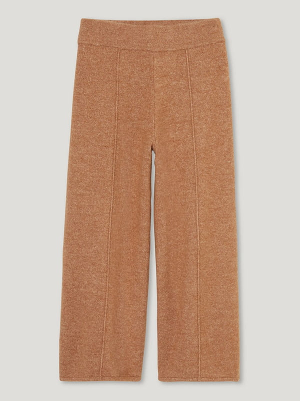 Трикотажні штани-капрі з м'якого матеріалу з декоративними швами | 6683526