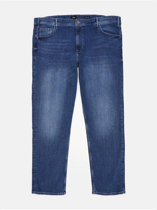 Темно-синие джинсы прямого кроя | 6683533