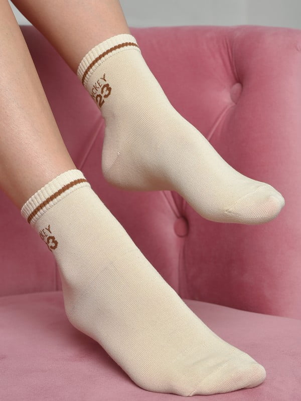 Шкарпетки стрейч бежевого кольору | 6685666