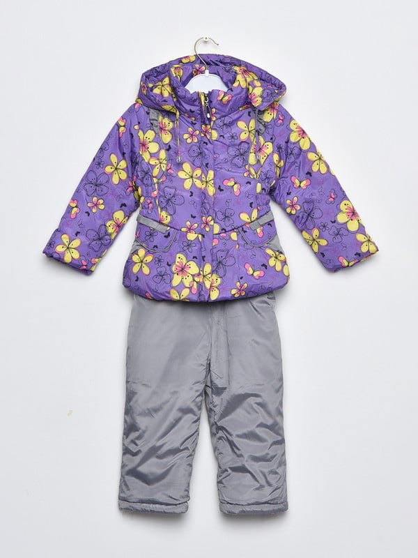 Куртка та напівкомбінезон фіолетового кольору | 6686420