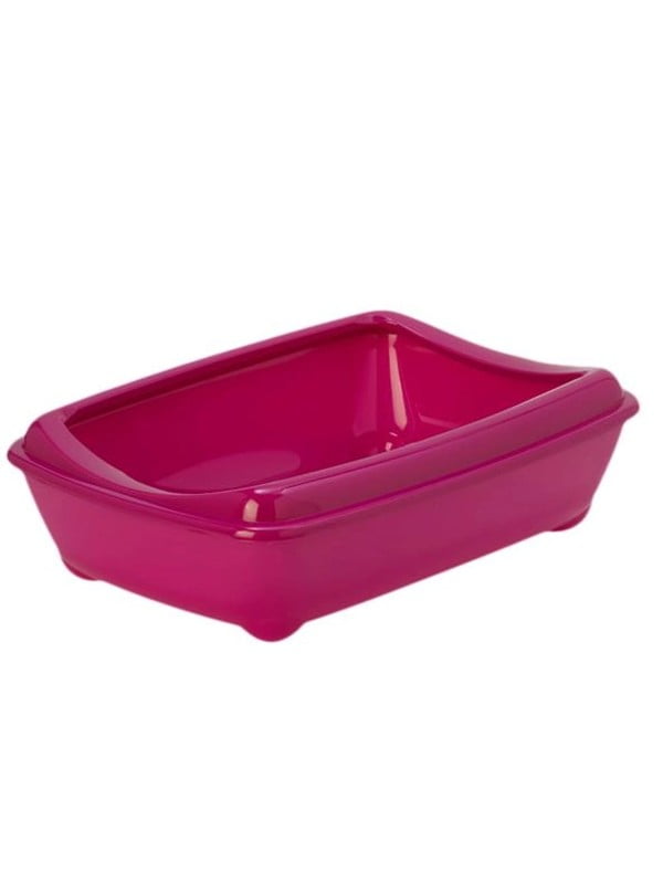 Туалет для кішок з бортиком Moderna Arist-o-Tray mini 42х31х13 см Яскраво-рожевий | 6656548