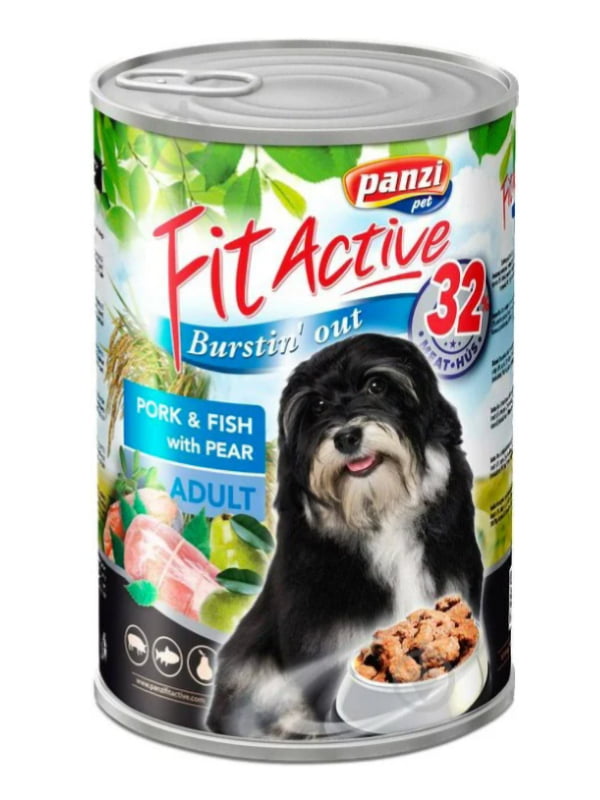 Консерва для собак Adult зі свининою та рибою 1.24 кг | 6694720