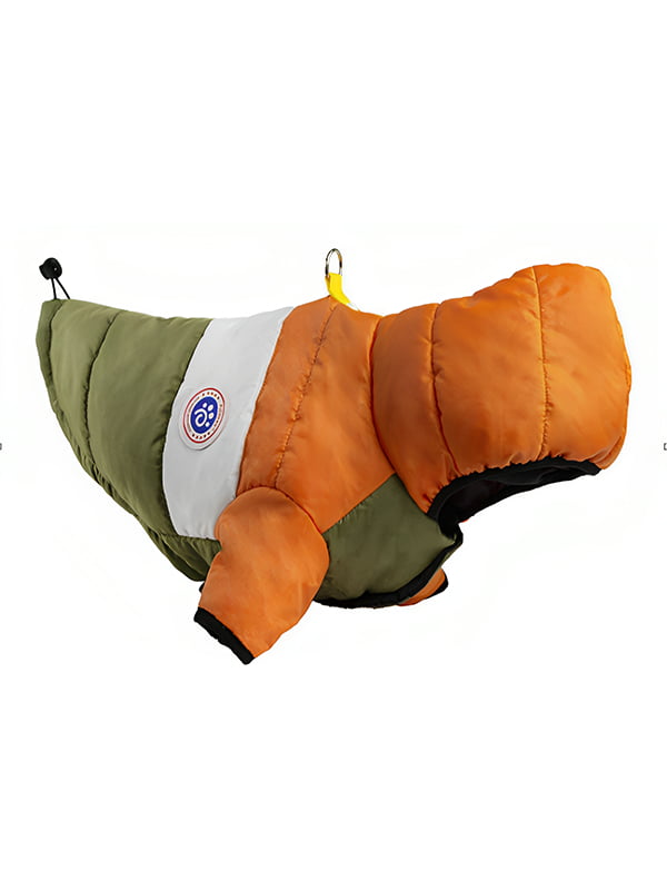 Куртка для собак та котів Army Green + Orange помаранчева/хакі XXXL | 6695036