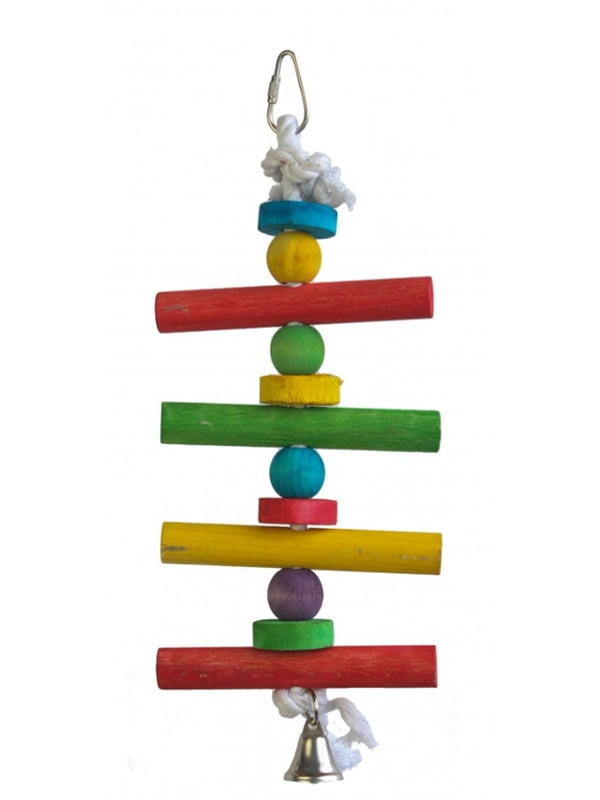 Іграшка для середніх папуг JESSICA з натурального дерева 38х12 см | 6695115