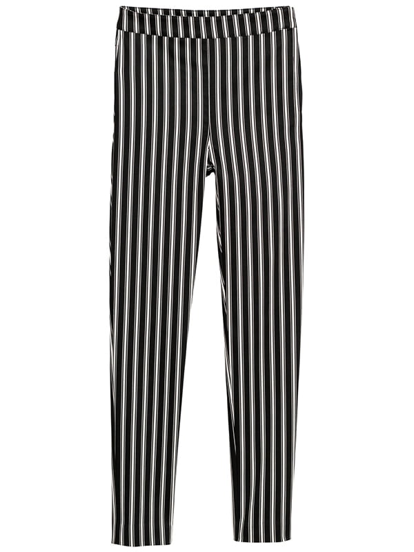 Зауженные черно-белые брюки | 6697137