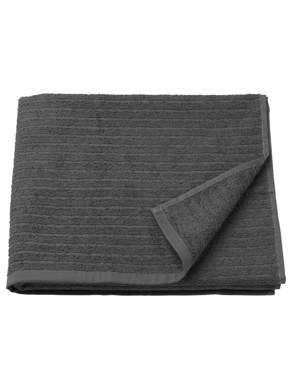 Рушник банний темно-сірий 70х140 см | 6690098