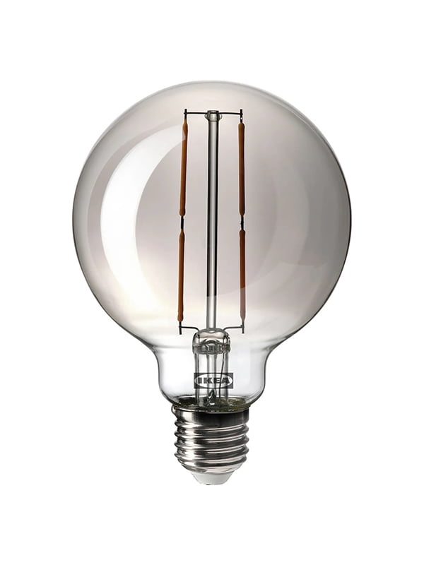 Світлодіодна лампочка E27 120 люмен кулька сіре прозоре скло 95 мм | 6690675