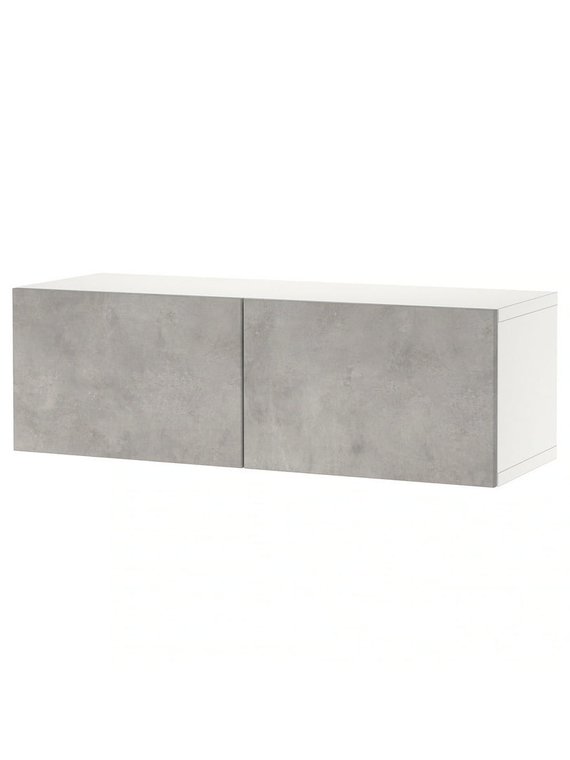 Комбінація настінних шаф білий Kallviken/світло-сірий бетон 120х42х38 см | 6693586