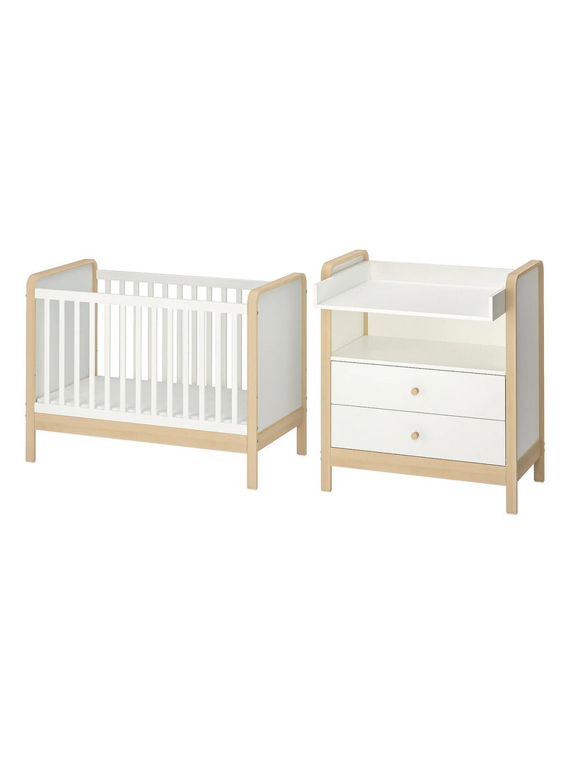Комплект дитячих меблів з 2 предметів береза/білий 60х120 см | 6693956