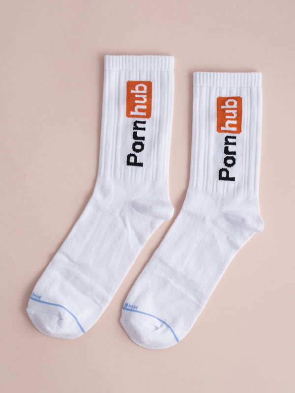 Шкарпетки білі з малюнком | 5631150