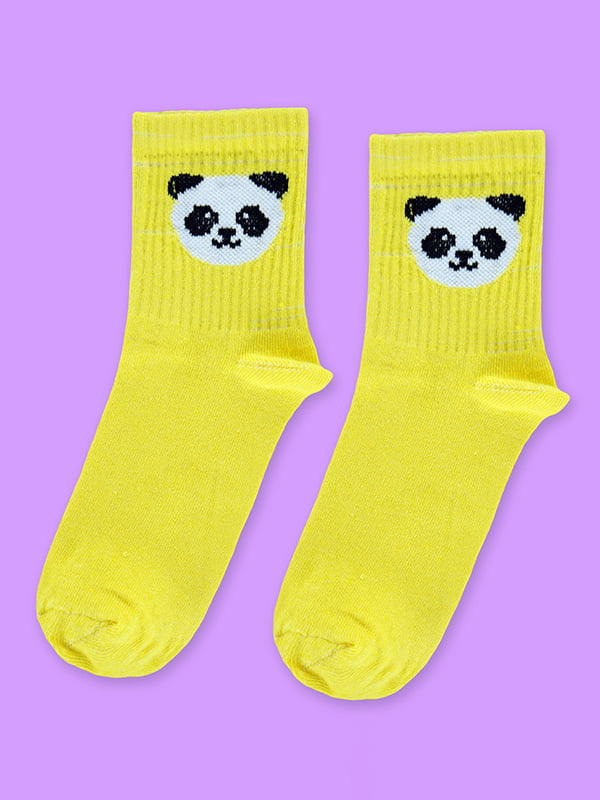 Шкарпетки жовті з малюнком | 5631189