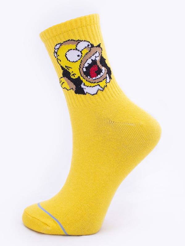 Шкарпетки жовті з малюнком | 5631373