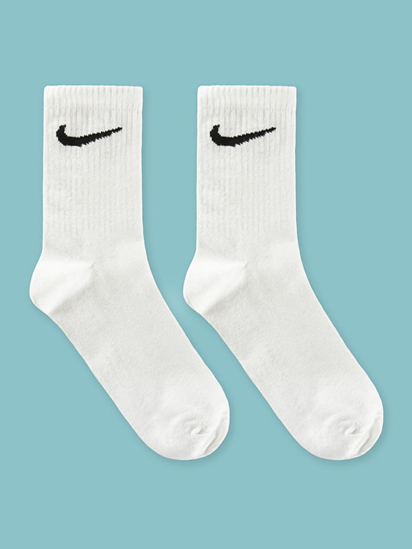Чоловічі шкарпетки білі спортивні з принтом Nike | 6697855