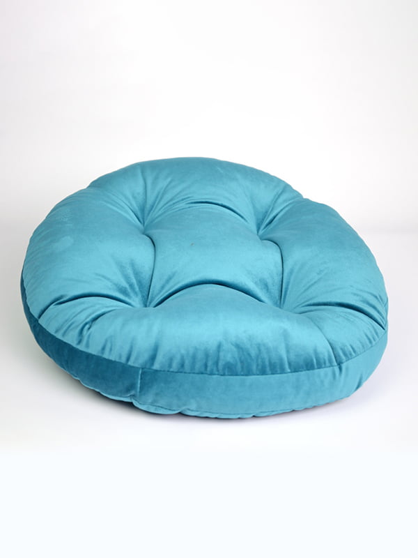 Лежак-подушка круглий - бірюзовий, d60 см | 6702508