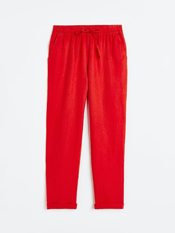 Зауженные красные брюки | 6696219