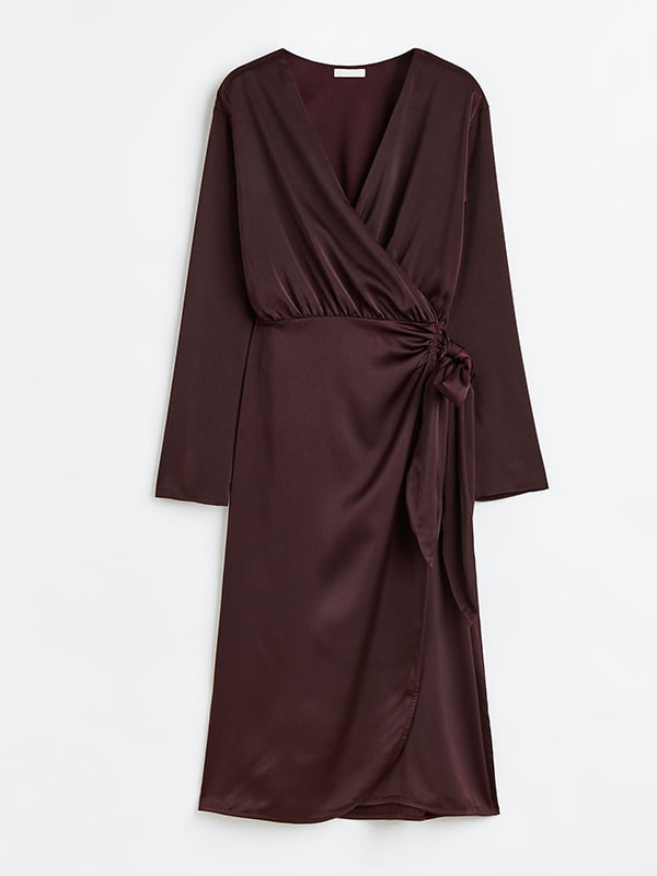 Сукня А-силуету темно-коричнева | 6696357