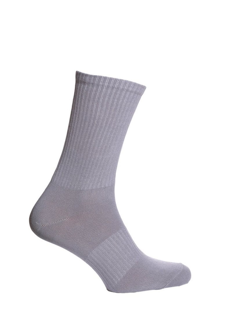 Шкарпетки в рубчик сірі | 6704363