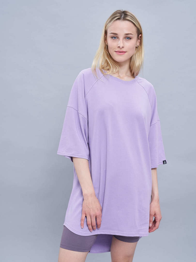 Футболка Oversize EL 7M бузкова | 6704707