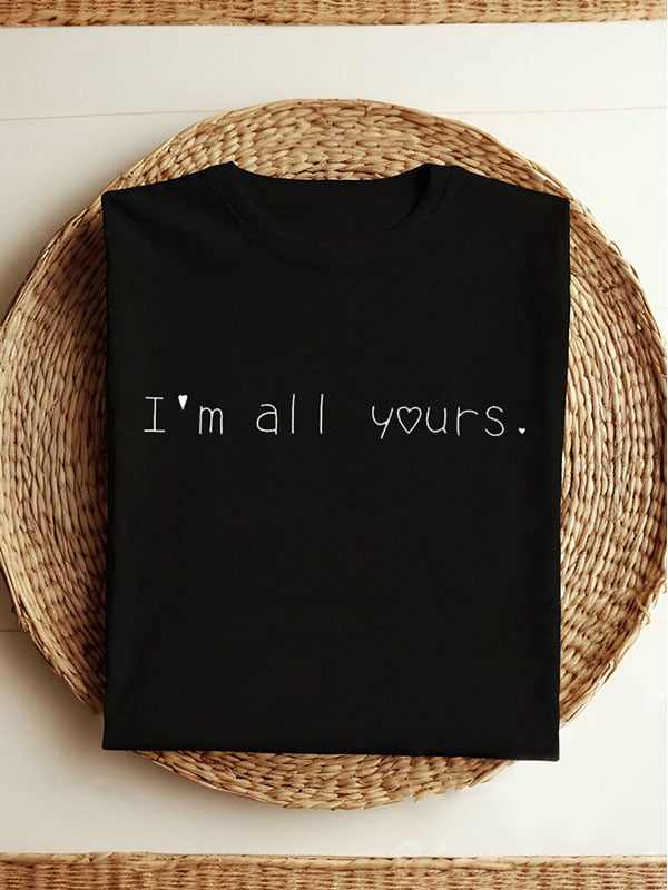 Футболка черная "I'm all yours" | 6710585