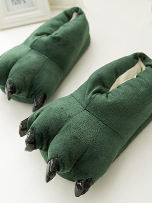 Тапочки-кигуруми зеленые «Лапы» | 5738059