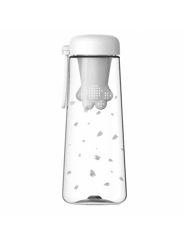 Пляшка для води "Лапка" котика сіра | 6713661