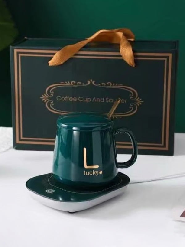 Чашка зеленая “Lucky” с подогревом от подставки 220в | 6713760