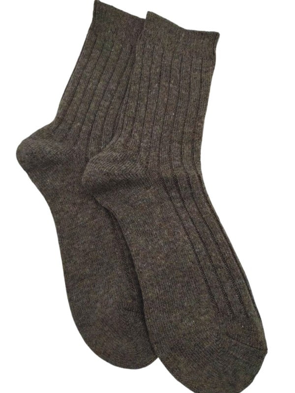 Шкарпетки теплі з ангорою "Winter Selection" коричневі | 6714285