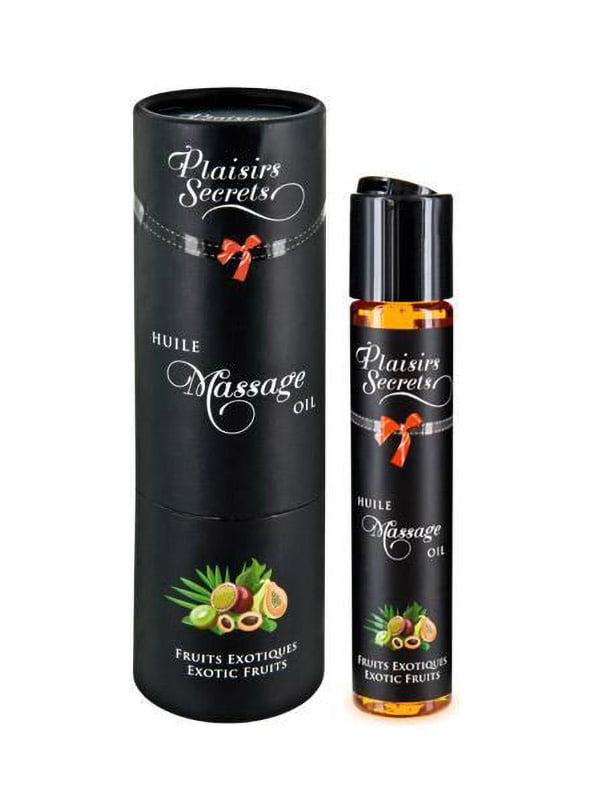 Масажна олія Plaisirs Secrets Exotic Fruits (59мл) з афродизіаками їстівна, подарункове паковання | 6715951