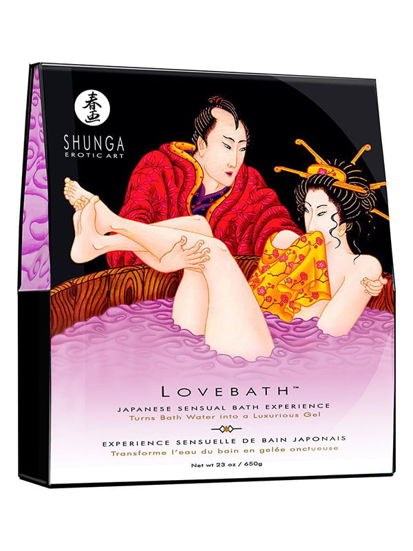 Гель для ванни Shunga LOVEBATH – Sensual Lotus 650 г, робить воду ароматним желе зі SPA ефектом | 6716390