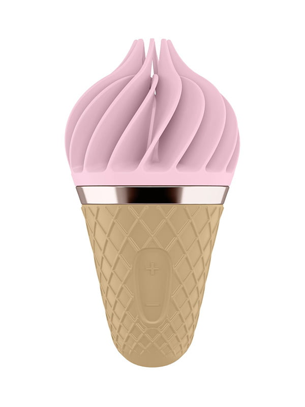 Мороженка спінатор Satisfyer Lay-On - Sweet Treat Pink/Brown, 10 режимів роботи, водонепроникна | 6717080