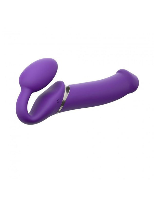 Безремінний страпон з вібрацією Strap-On-Me Vibrating Violet XL, діам. 4,5 см, пульт ДК, регульовани | 6717310