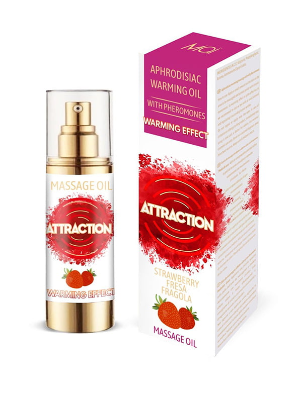 Розігрівальна масажна олія з феромонами MAI PHEROMON MASSAGE OIL — STRAWBERRY (30 мл) | 6717410