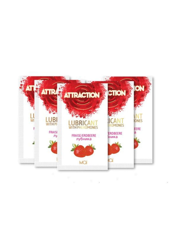 Пробник лубриканта с феромонами MAI ATTRACTION LUBS STRAWBERRY (10 мл) | 6717415