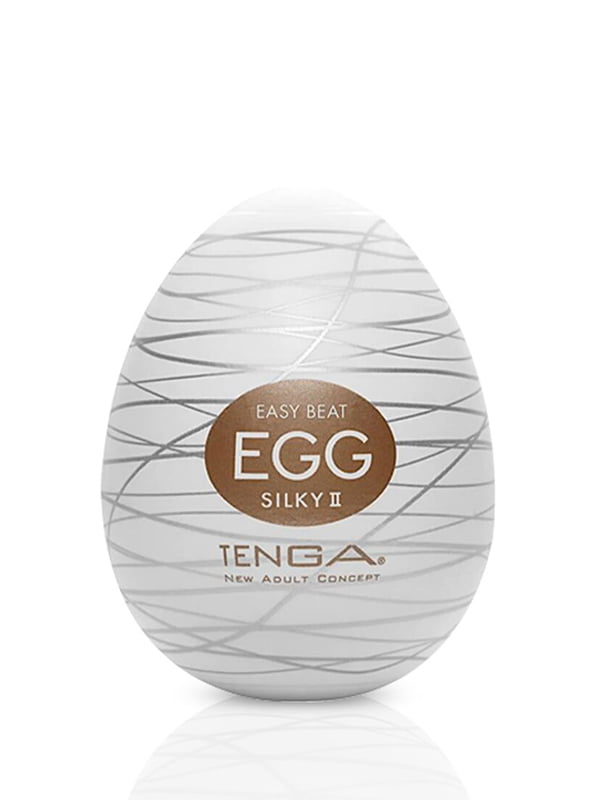 Мастурбатор-яйце Tenga Egg Silky II з рельєфом у вигляді павутини | 6718385