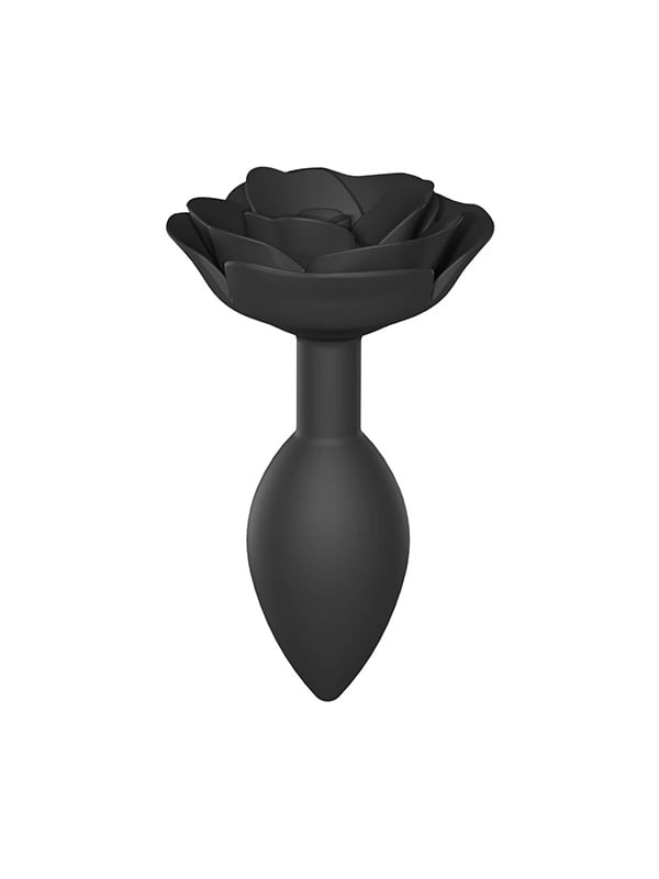 Силіконова анальна пробка Love To Love OPEN ROSES L SIZE - BLACK ONYX | 6718736