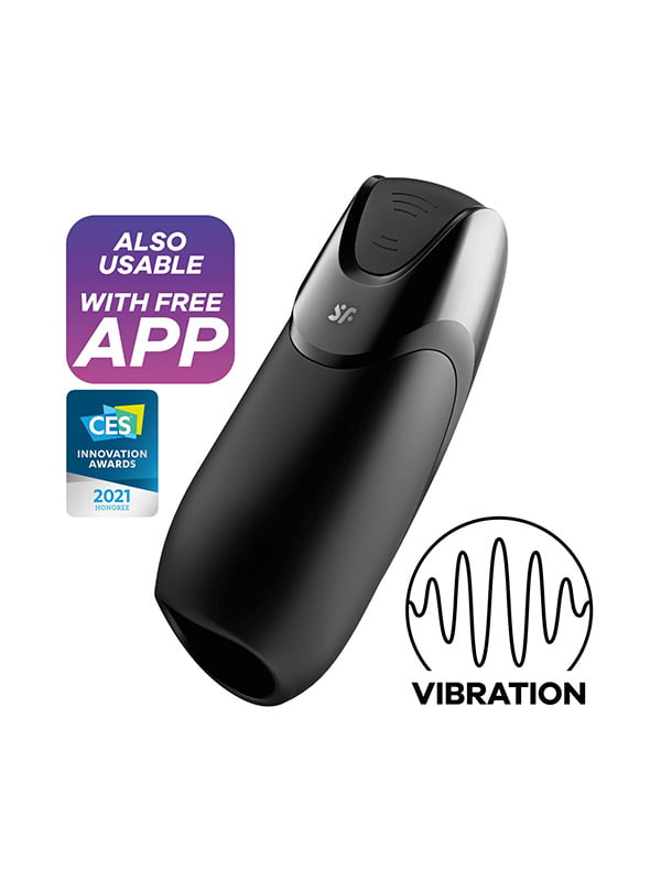 Смарт-мастурбатор з вібрацією Satisfyer Men Vibration+, 2 мотори, 14 режимів, водонепроникний | 6720739